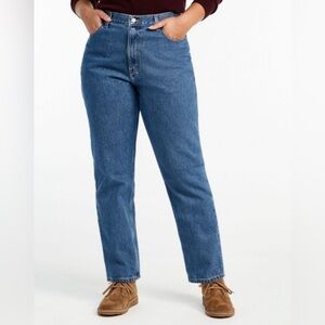 L.L. Bean Medium Wash Original Fit Traditional Denim Blue Jeans Womens 20P NWT